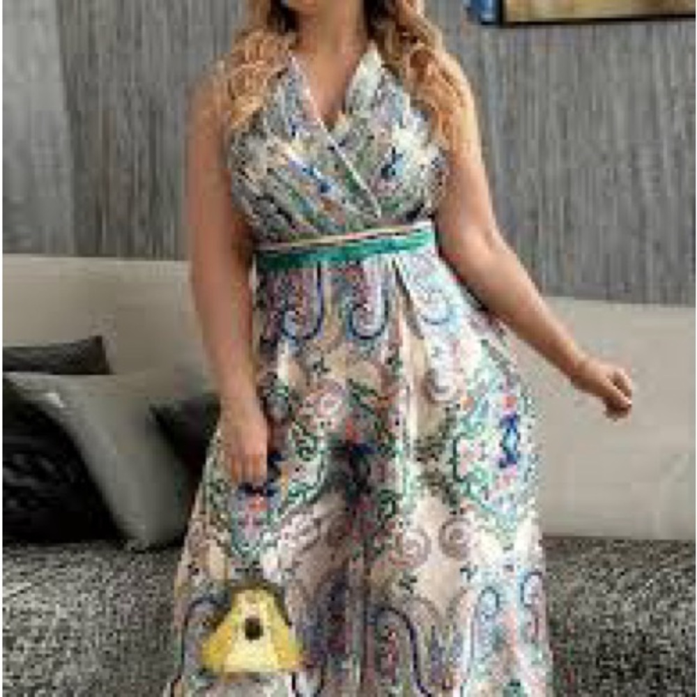 SHEIN Multicolor Paisley Jumpsuit Size Medium Never Worn